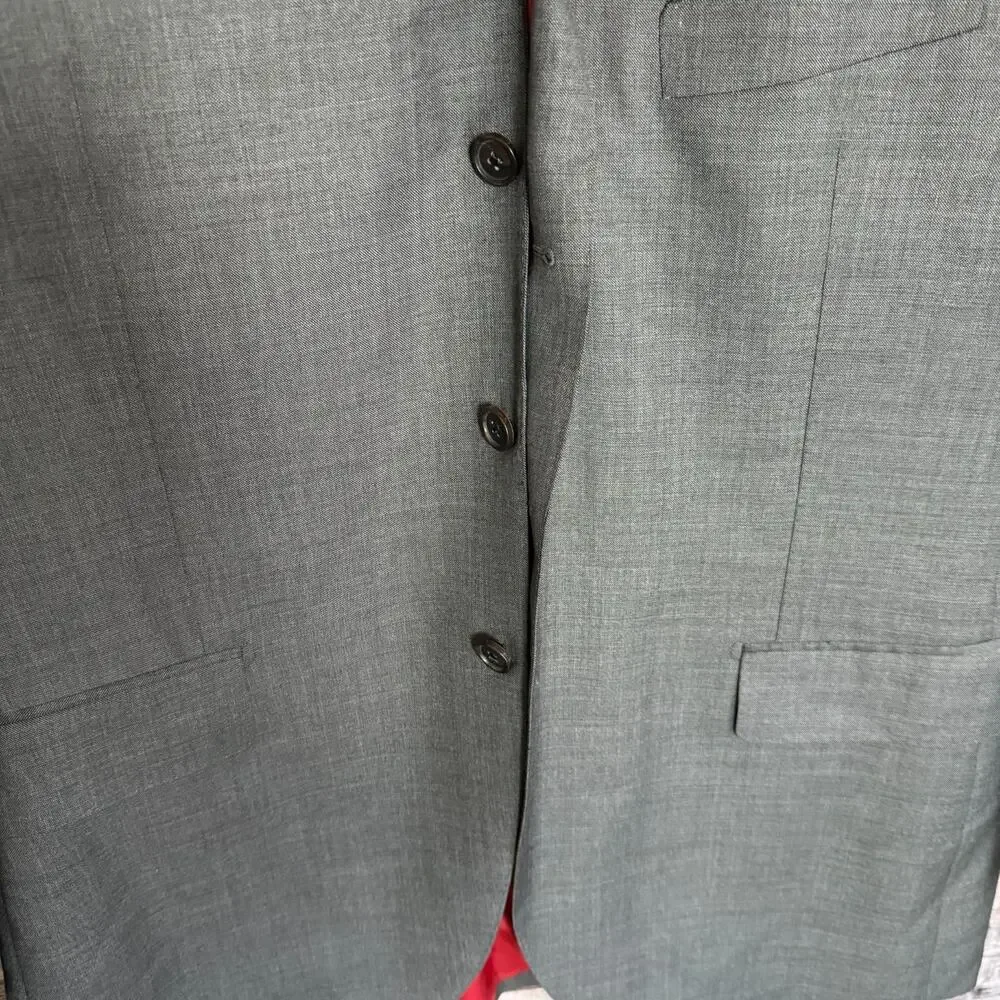 Suitsupply Jort Guabello Blazer Mens 46R Gray 3 Button Sport Coat Business